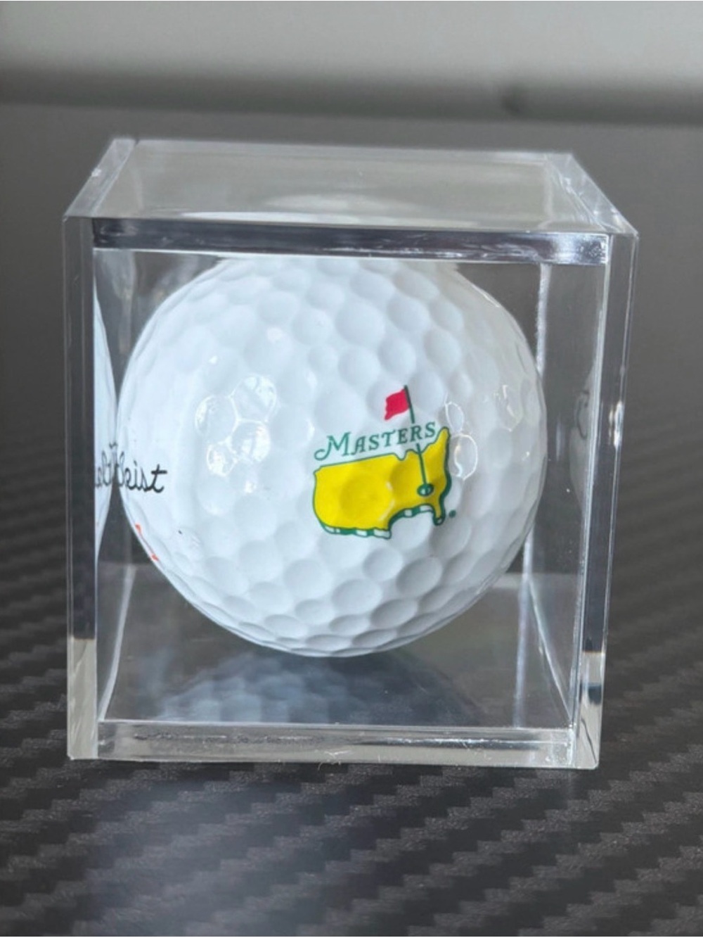 Titleist White Golf Ball with Yellow & Green Masters Emblem